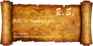 Réh Samuella névjegykártya